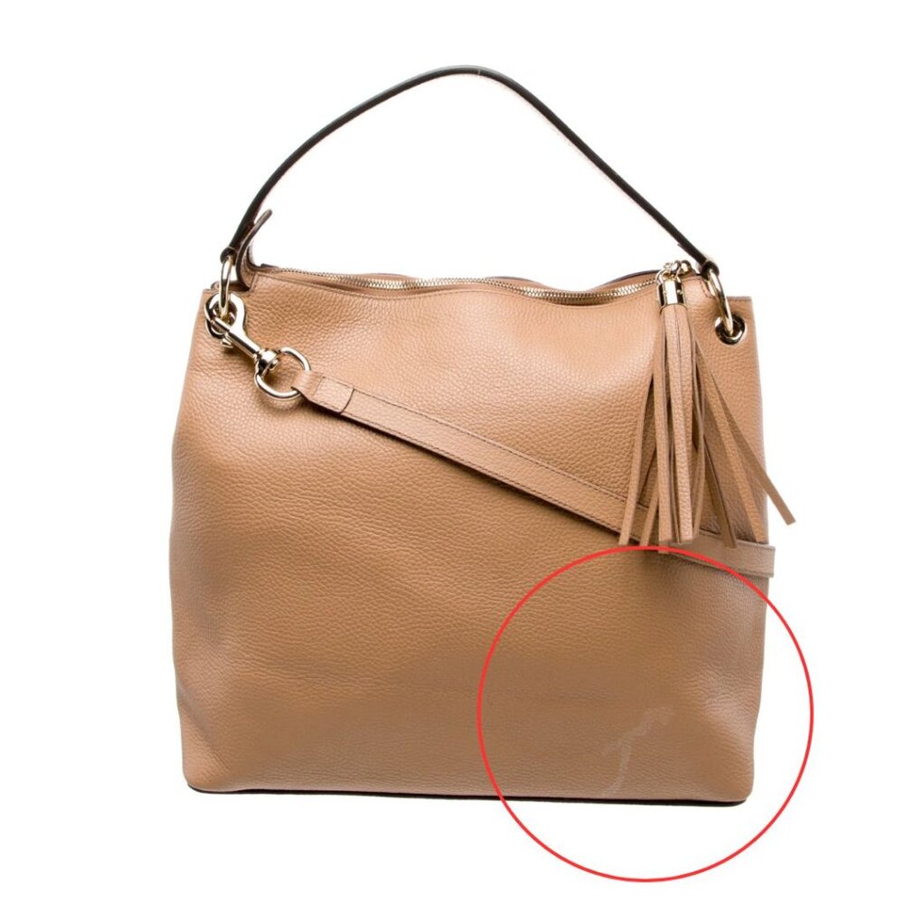 Authentic Gucci • Interlocking GG Soho Convertible Hobo Neutral Tassel 2-Way Bag - Picture 4 of 6